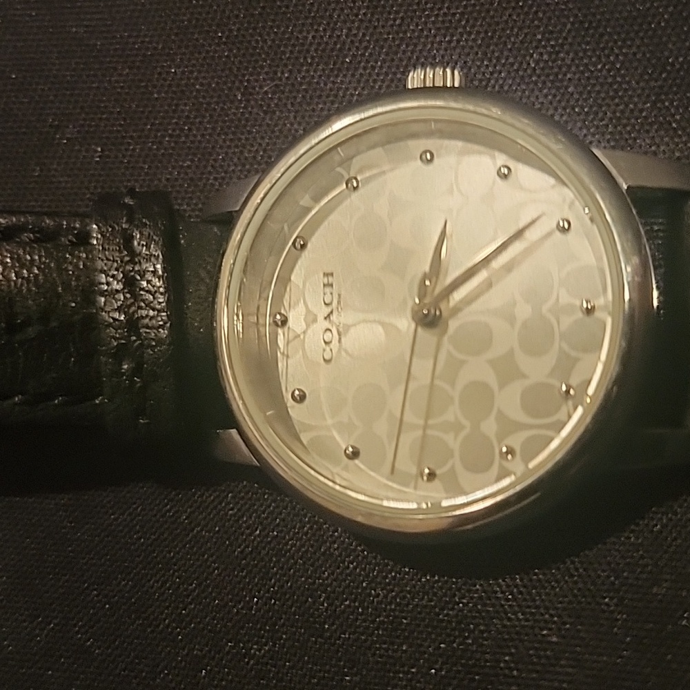 Coach watch with leather band